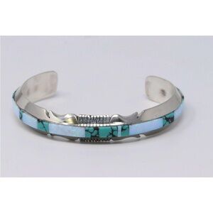 Opal and Turquoise Inlay Bracelet